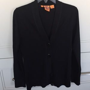 Authentic black Tory Burch Simone cardigan
